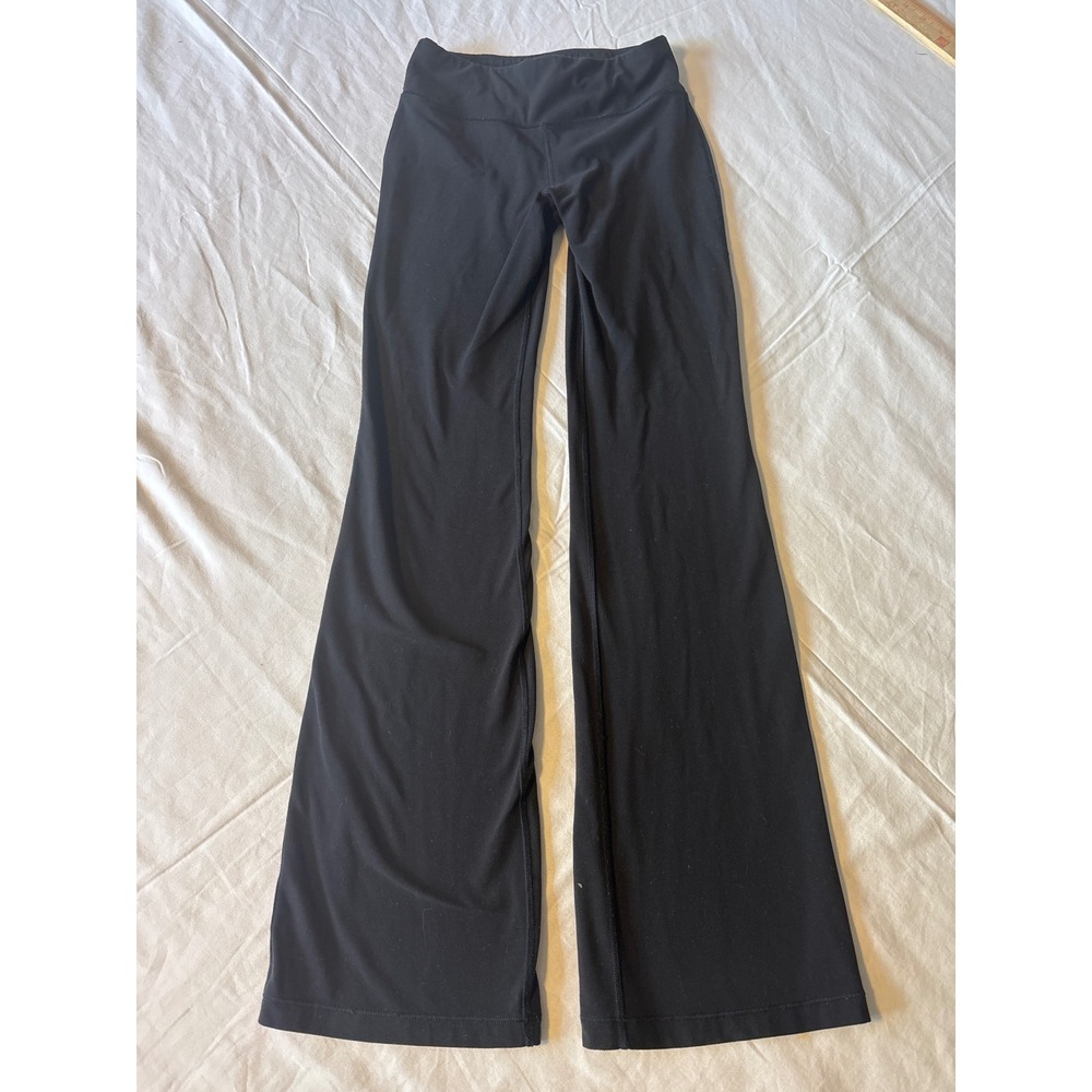 Athleta Girl Chit Chat Flare Pants Girls L/12 Black Excellent High Rise Yoga